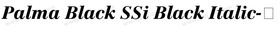 Palma Black SSi Black Italic字体转换